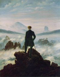 Caspar David Friedrich "Viandante sul mare di nebbia"