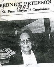 Bernice A. Peterson 1983 Mayoral Candidate
