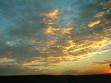 Kansas Sunset on the Highway