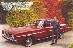 "Un cariño verdadero". Alonso Grisales Álvarez con su Automovil Dodge Coronet 1967 Rojo Pasión