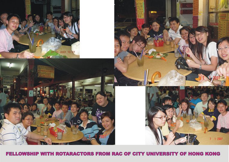 Fellowship with Hong Kong's Rotaractors (7th January 2007)