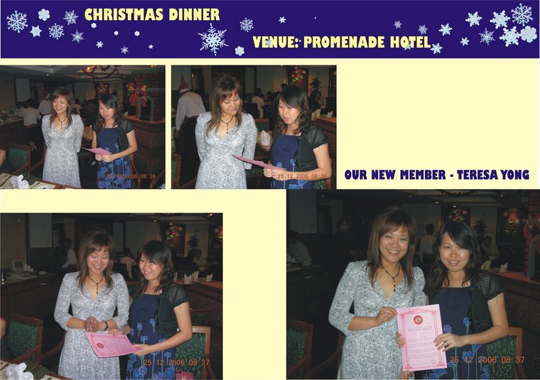Induction of Teresa Yong (25th December 2006)