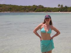 On the beach in Vieques, Puerto Rico...
