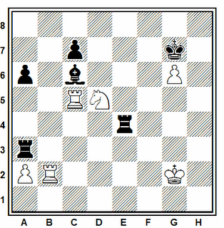 Posición de la partida de ajedrez Borik - Hartmann (Alemania, 1982)