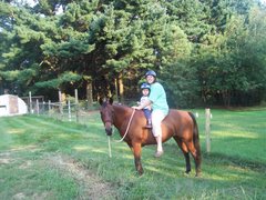 Esther and I riding Tauna