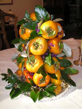 Persimmon Centerpiece for Thanksgiving 2005