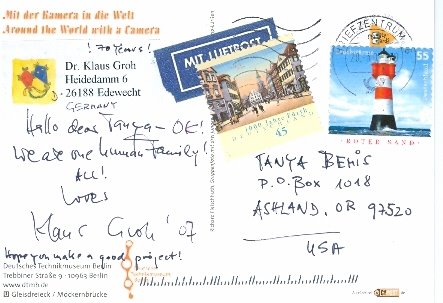 Dr. Klaus Groh, Edewecht, Germany--Stamps and message from Germany