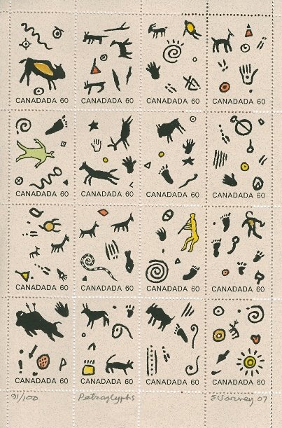 Ed Varney, Canada, Petroglyphs, 91/100 printed, Posted 06/07