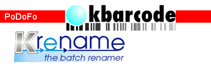 Dominik Seichter's blog: KRename, KBarcode, PoDoFo