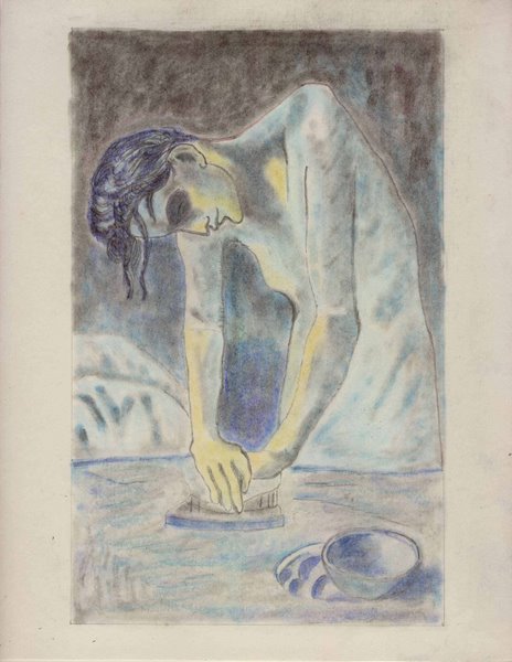 Picasso woman ironing