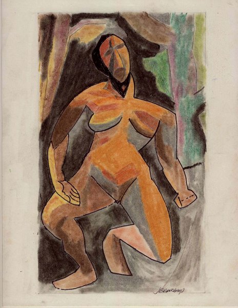 Picasso  Early Cubist Nude