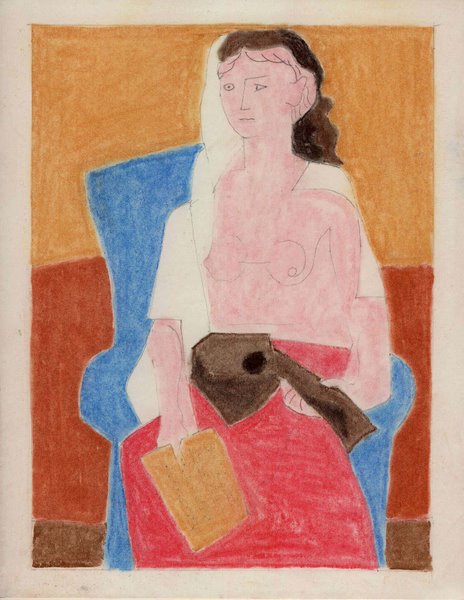 Picasso girl with mandolin