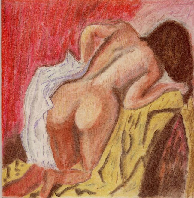 Degas woman drying herself