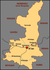 Sha'anxi Province Map