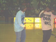 Performing at Coppin University's 2007 homecoming basketball game