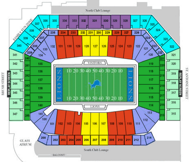 Ford Field Seating Chart