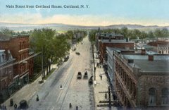 Main Street Cortland Postcard