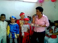 Niños celebrando los Carnavales 2007. U.E.P. Virgen de la Chiquinquirà"