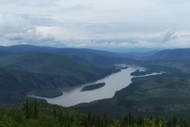 Down the Yukon River from 'the Dome'