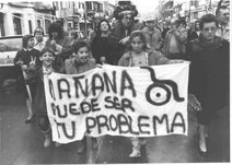 Manifestaciones en Benicassim contra el cierre del Termalismo- 1991