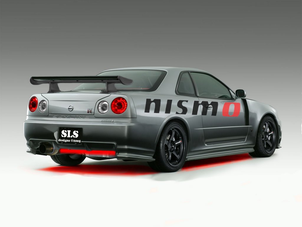 Nissan skyline with neon lights #7