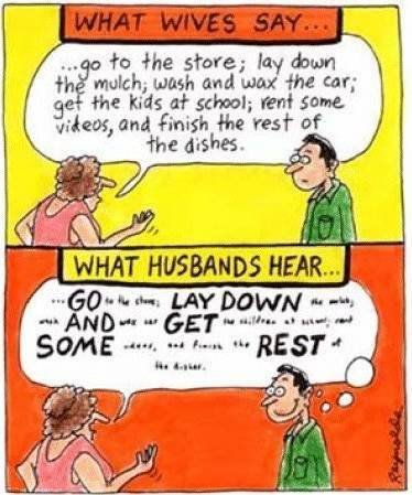 What wives say.....what husband's hear