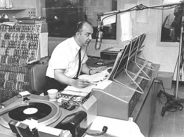Bill Calder in the KXYZ studio in 1963