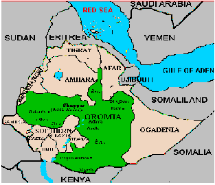 Map of oromia