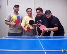 Los amigos y el ping pong