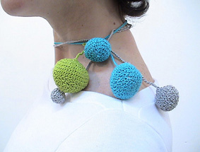 collar crochet 3d