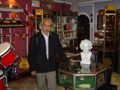 Mr. Sanat-talab owner of Nagmeh music store in Tabriz