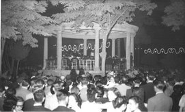 Inauguración del nuevo "Kiosko" de la Música el 16 de Agosto de 1954.