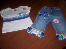 Ribbon Tee With Ribbon Jeans