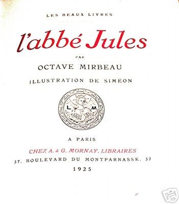 "L'Abbé Jules", illustré par Fernand Siméon