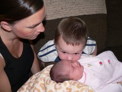 Zachary loving on his sister
