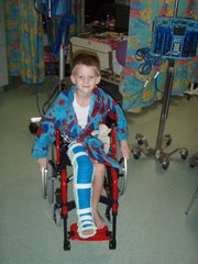 Wheelchair and Cast