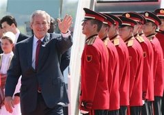 President George W.Bush in Tirana