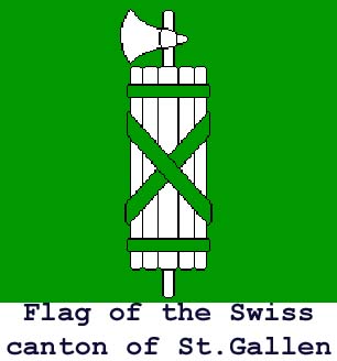 Flag of the Swiss canton of St. Gallen