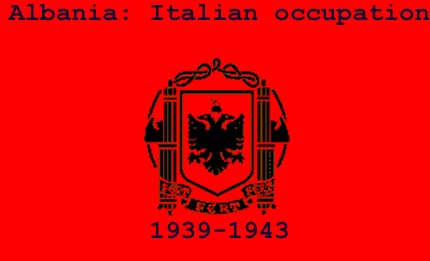 The Albanian Flag in the time of the Italian occupation.