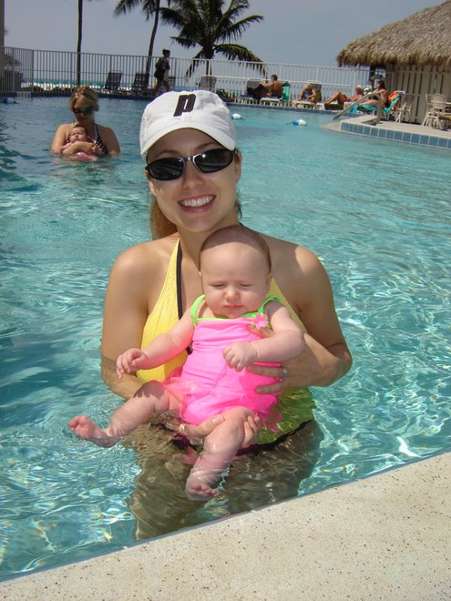 Baylee's First Time in the Pool