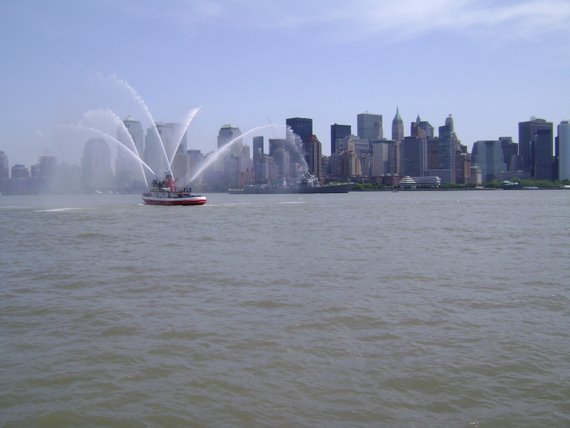 Fire boat in Manhattan