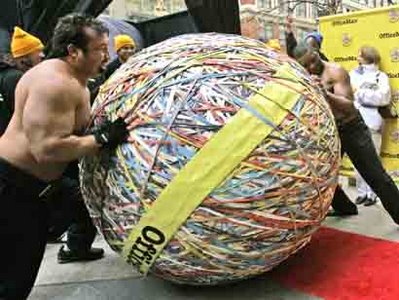 World's biggest rubber band ball
