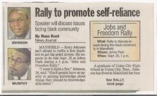 News Clipping Of Jobs And Freedom Rally