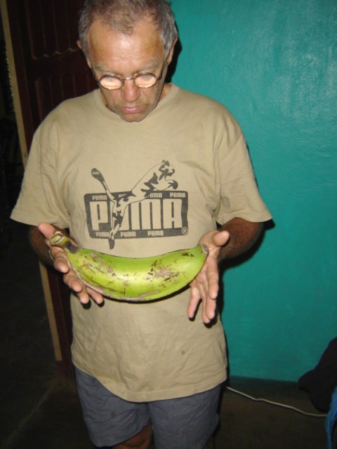 Pat & very large platano (plantain)