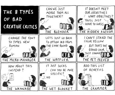 The 8 types of bad creative critics. 