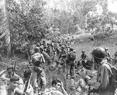 Guadalcanal Marines take a break