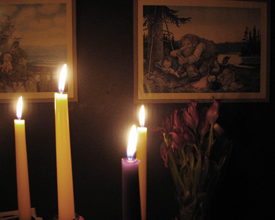 trolls, candles & flowers #1