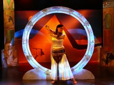 anneau espace temps et décors pour théatre théme stargate