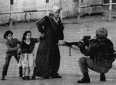 Israeli's soldier attacking Children