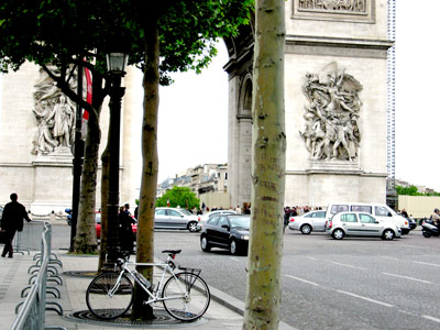 My Latest Ride Parked in Front of Arc de Triomphe